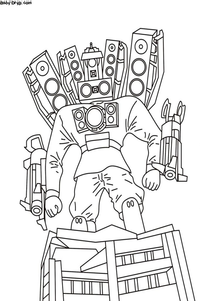 Skibidi toilet coloring pages print for ...