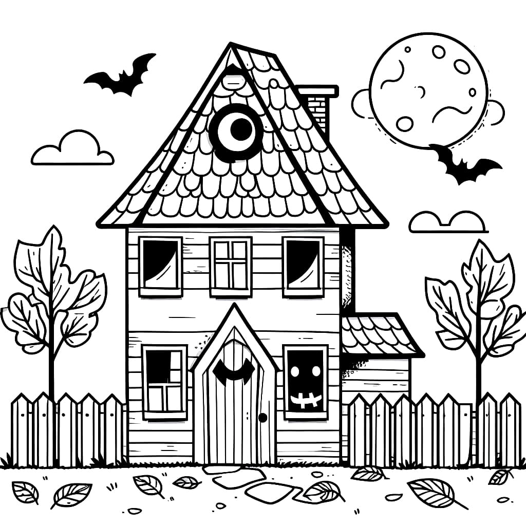 Normal Haunted House coloring page - Download, Print or Color Online for  Free