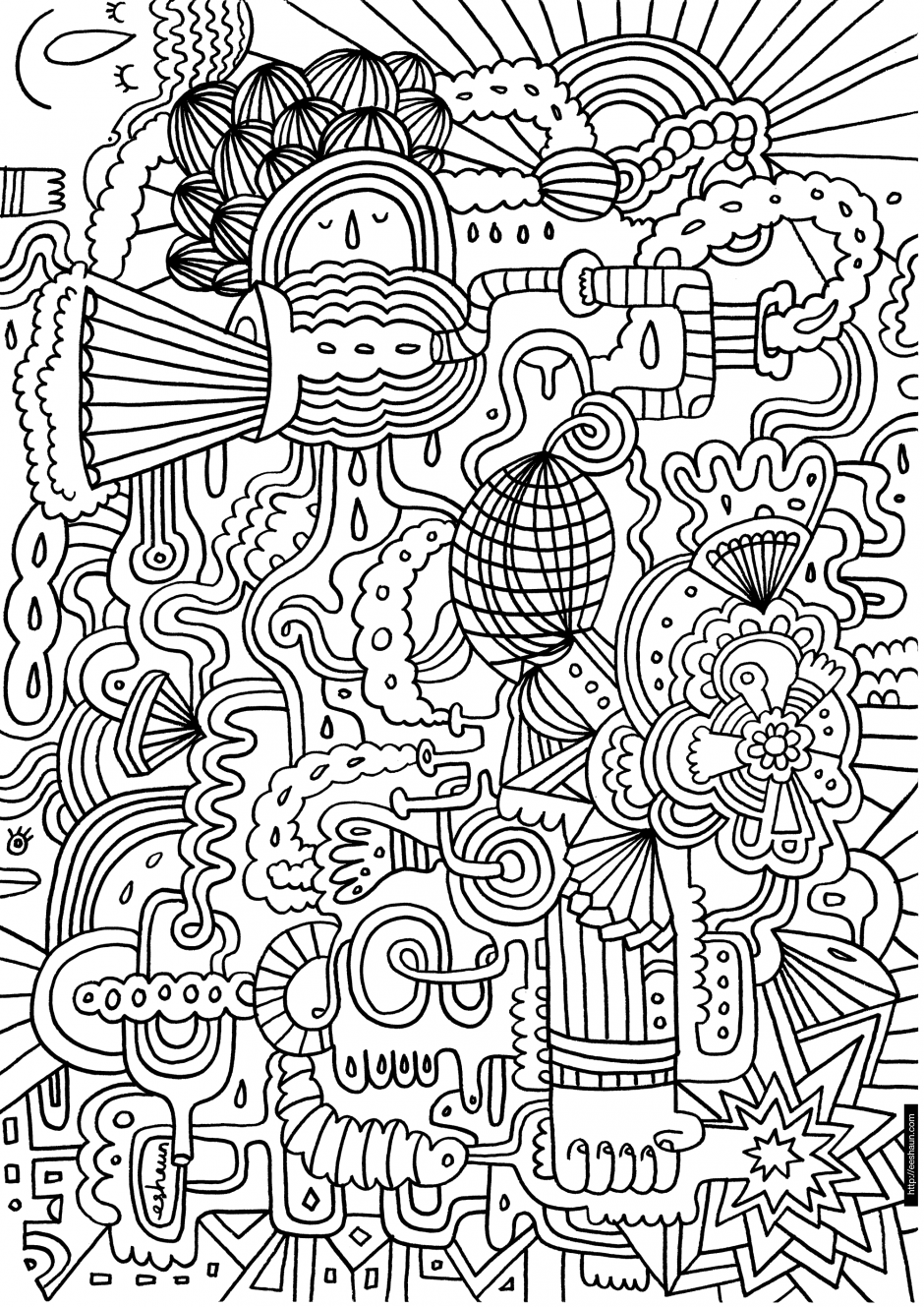 Complicated Printable - Coloring Pages for Kids and for Adults