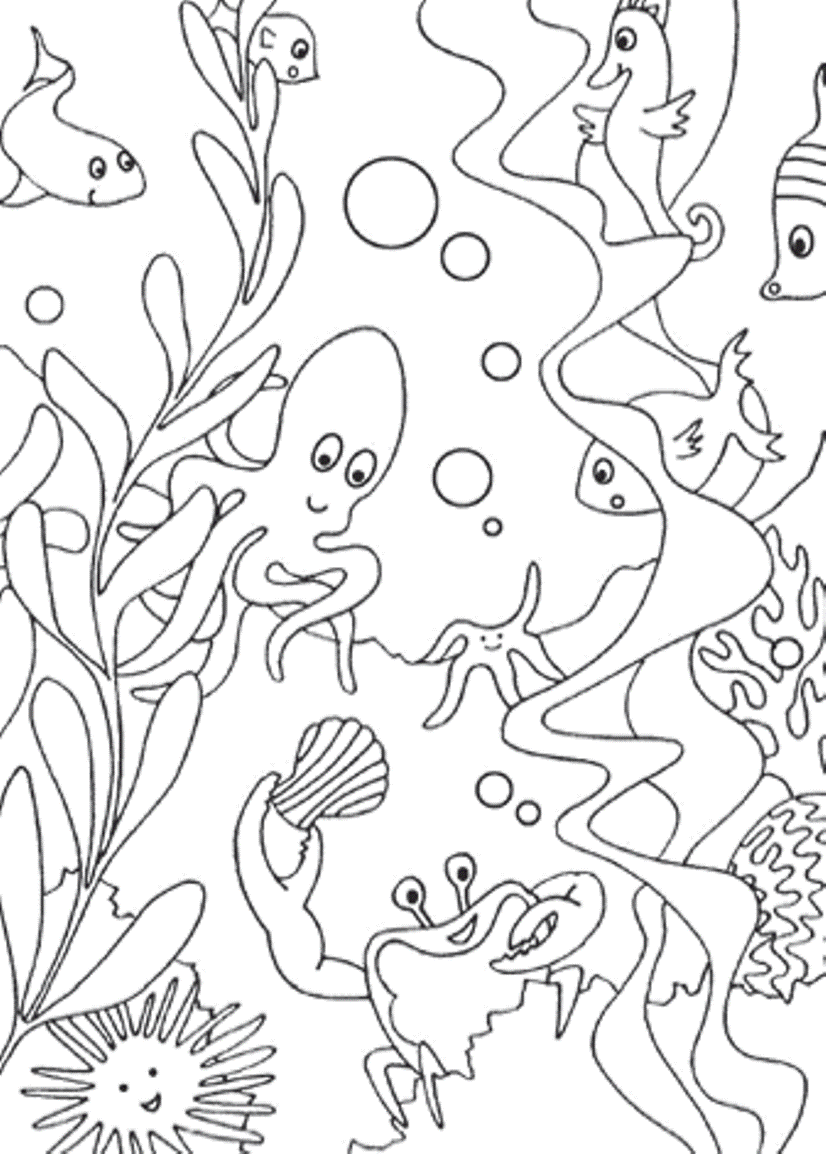Coloring Pages Of Sea Animals Printable | Animal Coloring pages of ...