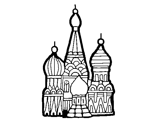 Saint Basil's Cathedral coloring page - Coloringcrew.com