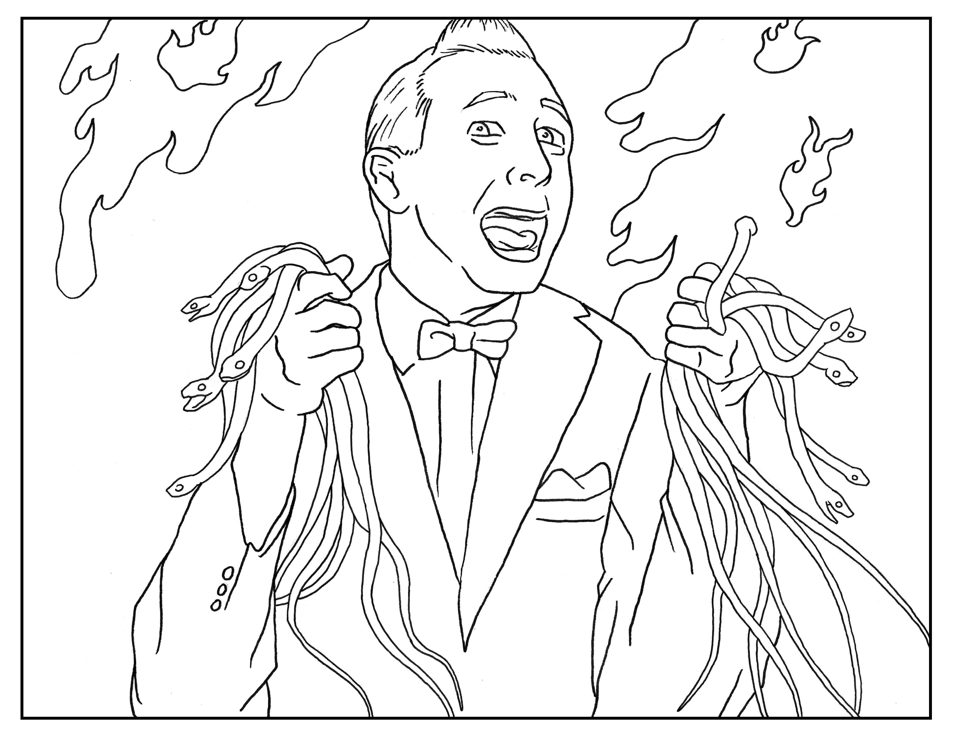 Pee Wee Herman Coloring Page : r/ColoringSheet