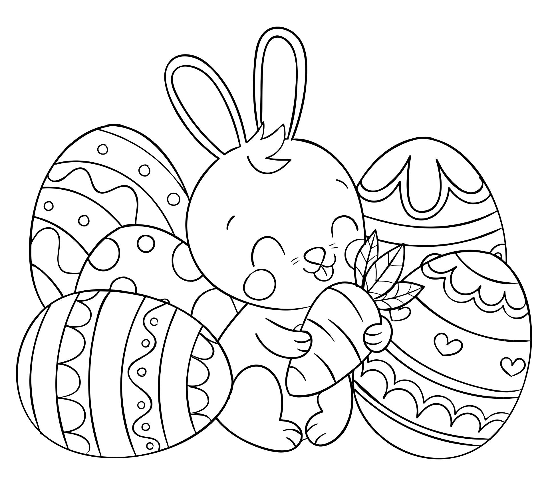 10 Best Free Printable Easter Egg Coloring Page - printablee.com