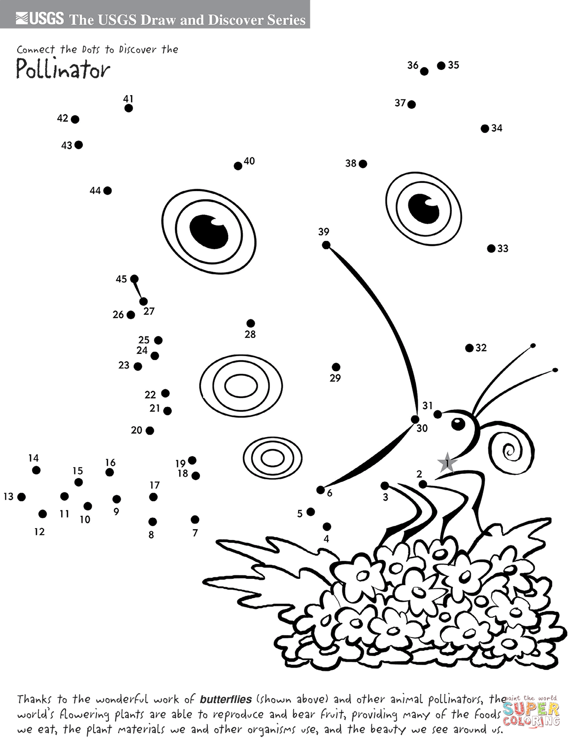 Butterfly dot to dot | Free Printable Coloring Pages