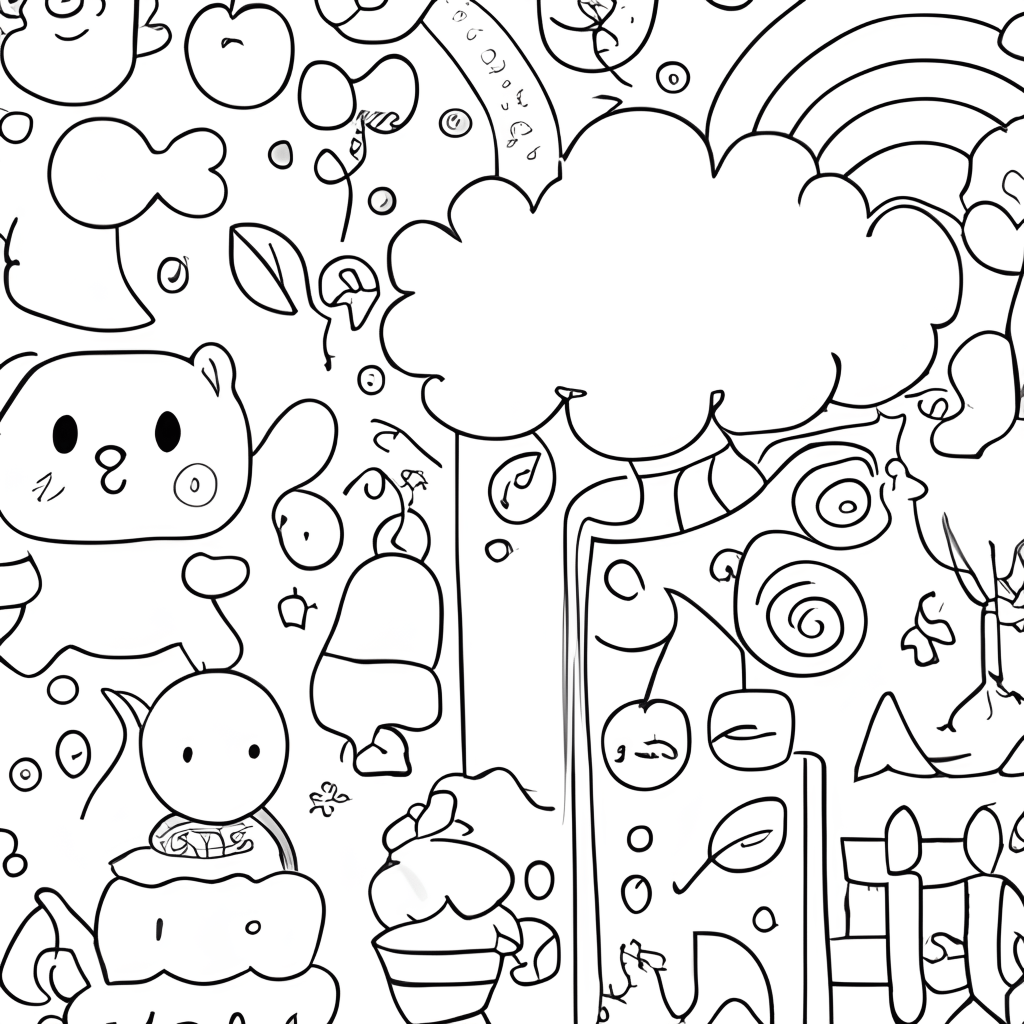 Kawaii Coloring Pages · Creative Fabrica