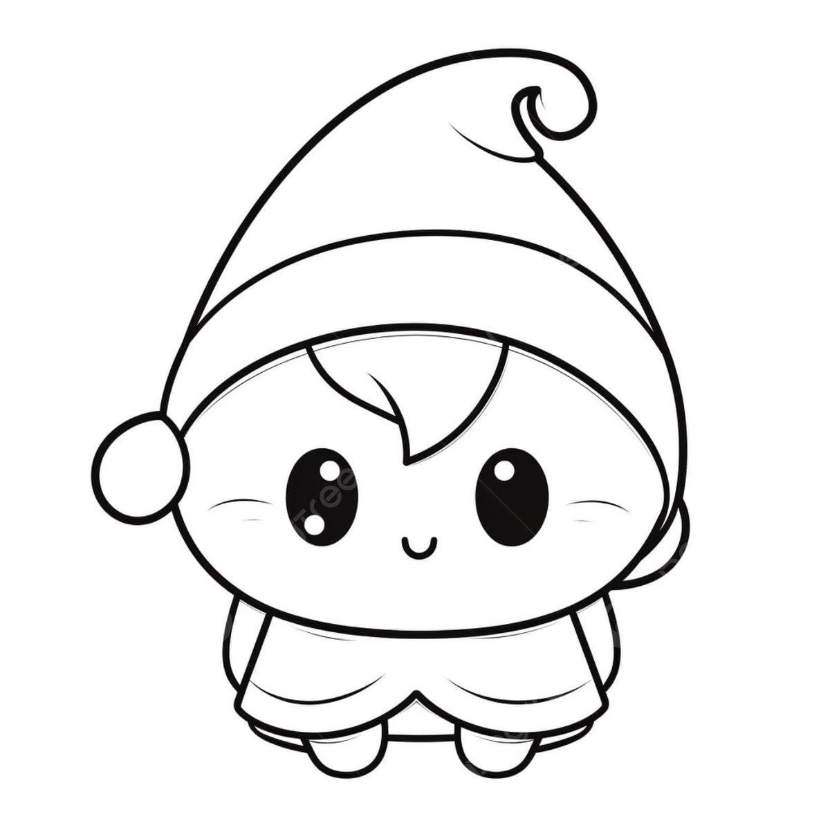 Cute Christmas Elf Coloring Page ...