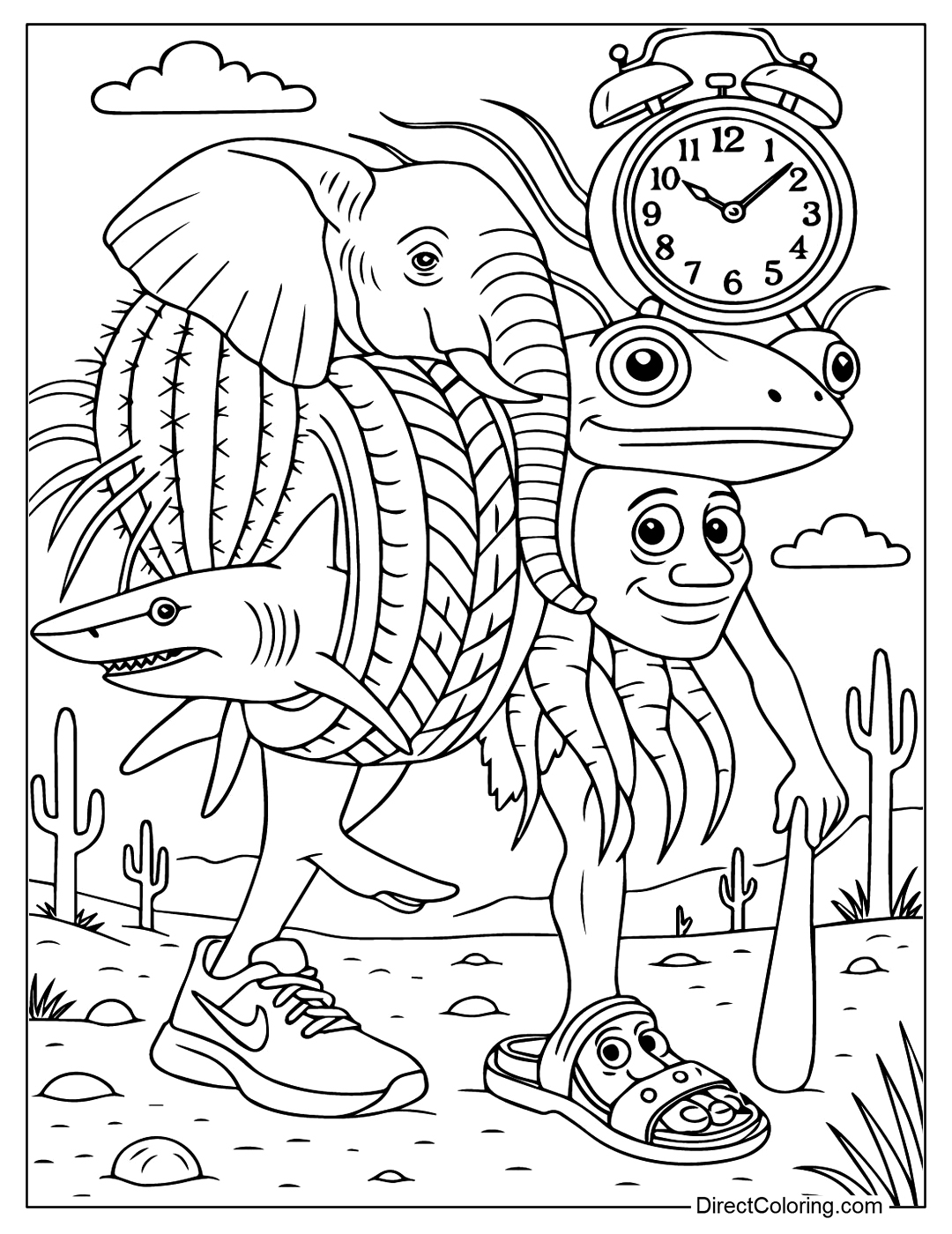Italian Brainrot Coloring Pages – Free PDF to Download and Print