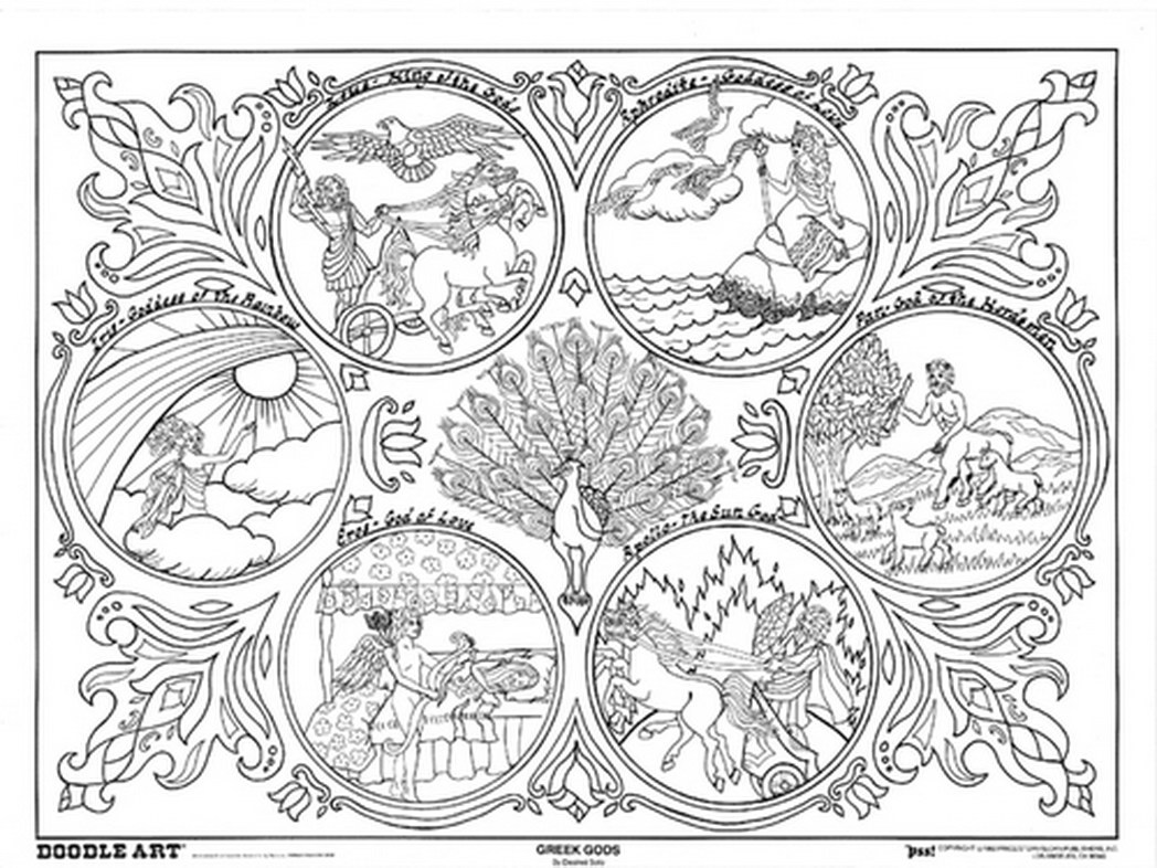 Greek mythology coloring pages to download and print for free