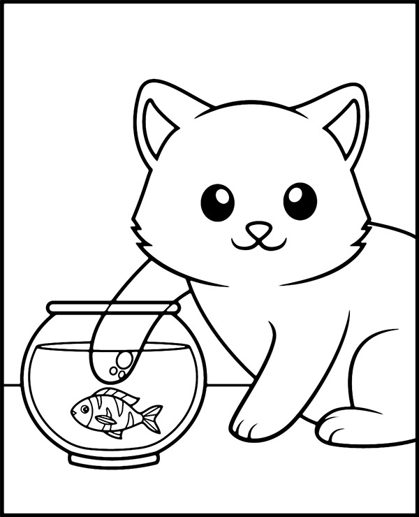 New printable cat coloring pages - Topcoloringpages.net