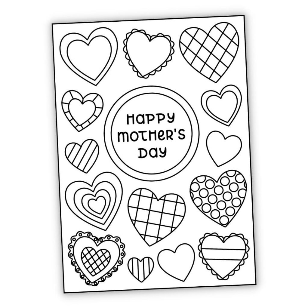Free Printable Mother's Day Card to Colour - The Craft-at-Home Family