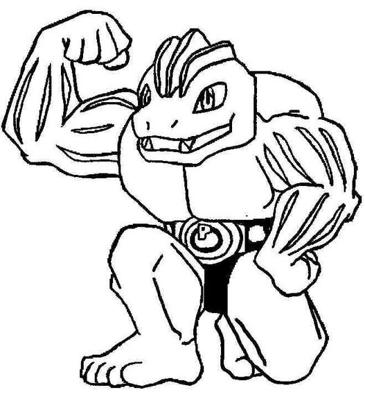 Machoke coloring picture of Pokemon 67