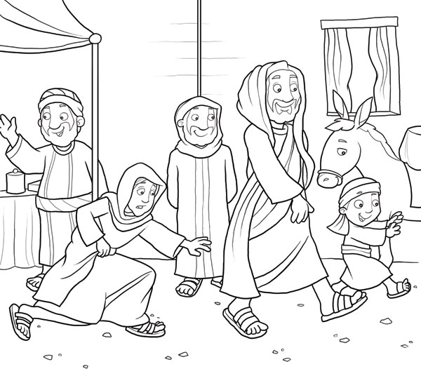 Jesus heals the sick coloring pages