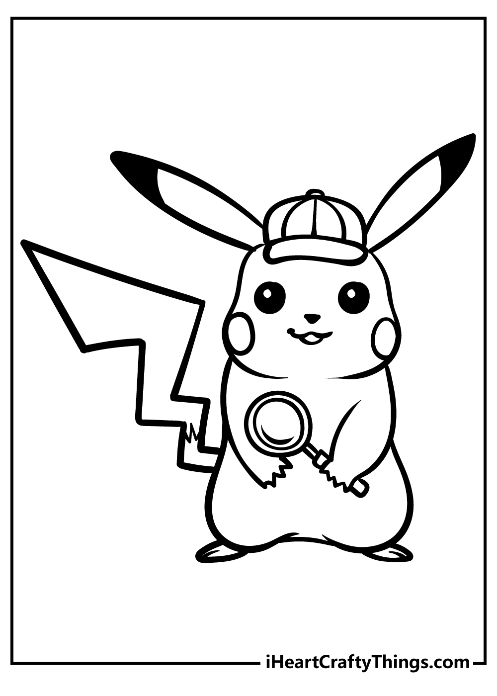 Detective Pikachu Coloring Pages Coloring Nation