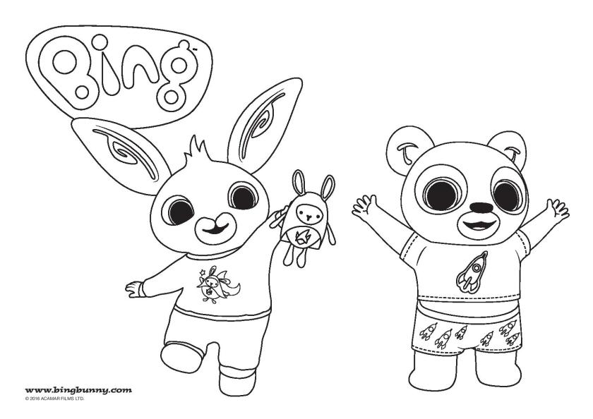 Bing Bunny Coloring Pages - Coloring Nation