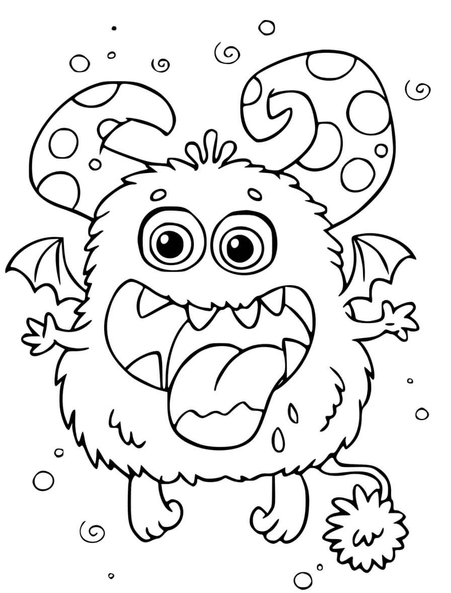 Cute Monster Coloring Pages - Coloring Cool