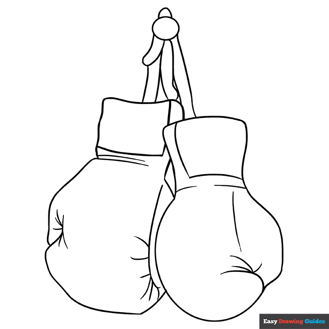 Boxing Gloves Coloring Page | Easy ...