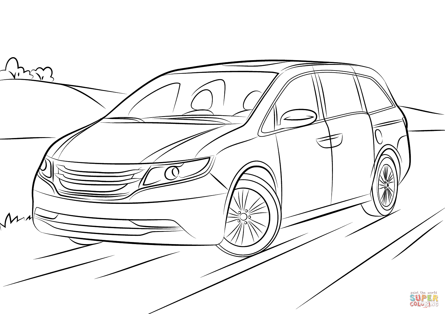 Honda Odyssey coloring page | Free ...