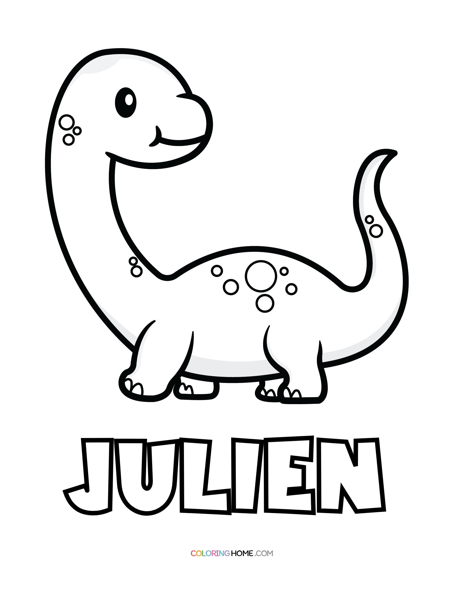 Julien dinosaur coloring page