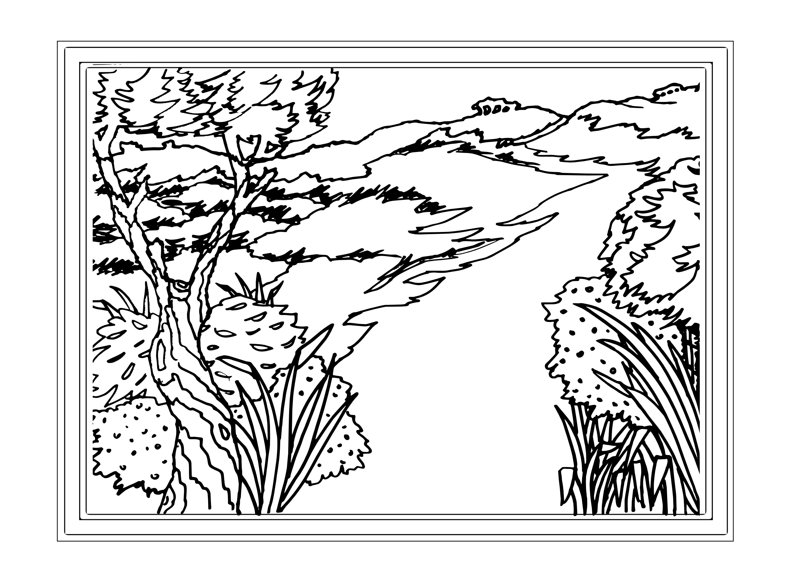 10 Pics of Detailed Landscape Coloring Pages - Free Adult ...