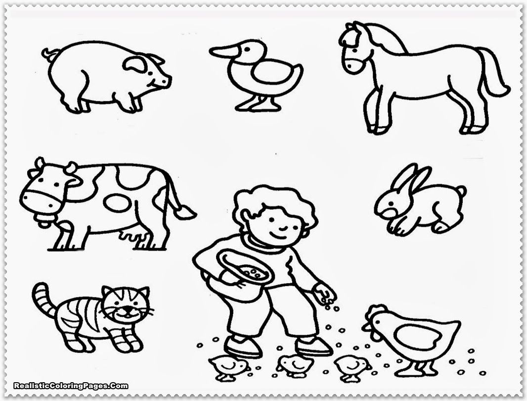 Farm Animal Coloring Pages Realistic Coloring Pages. Farm Animals ...