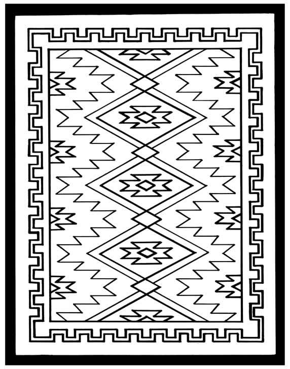 I love Dover illustrations to inspire kids in art! Do you subscribe by  email to Dover's free sampl… | Pattern coloring pages, Native american  design, Coloring pages