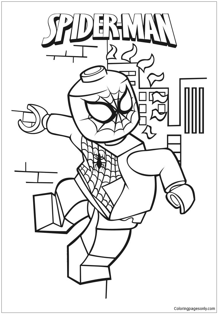 Lego Spider Man Coloring Pages - Spiderman Coloring Pages - Coloring Pages  For Kids And Adults