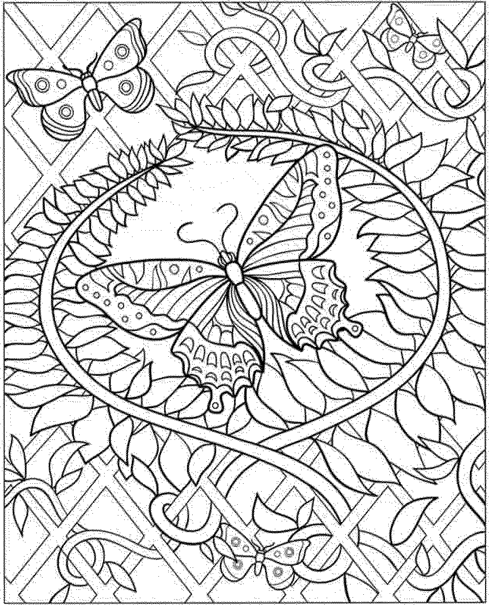 Difficult coloring page for adults