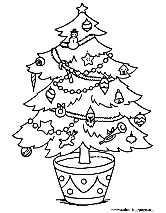 Tree Coloring Pages Christmas | Coloring pages for Christmas ...