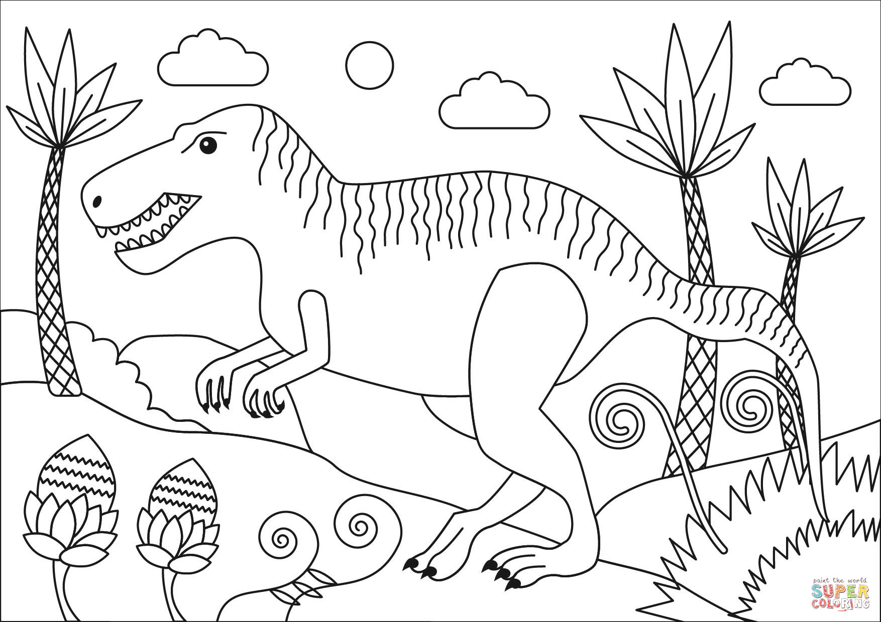 Tyrannosaurus coloring page | Free Printable Coloring Pages