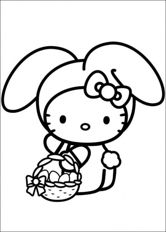 Hello Kitty Easter Colouring (Page 6) - Line.17QQ.com