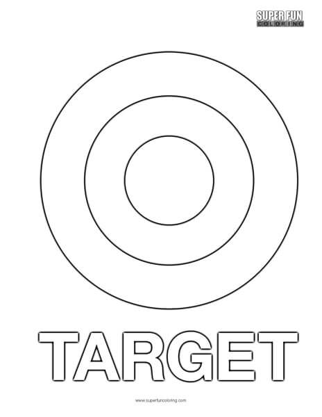 Target Coloring Page - Super Fun Coloring