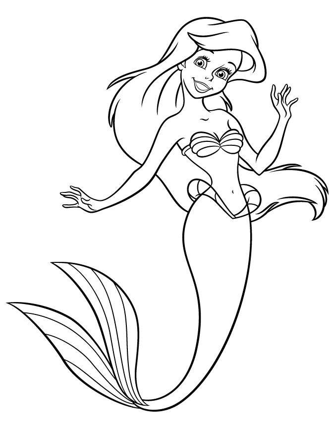 mermaid-coloring-pages | Disney princess coloring pages, Ariel coloring  pages, Princess coloring pages