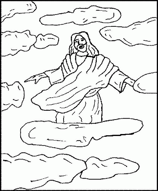 Ascension of Jesus Christ Coloring Pages -