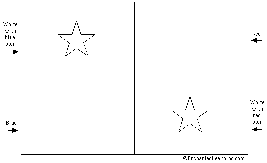 Panama Flag Coloring Page