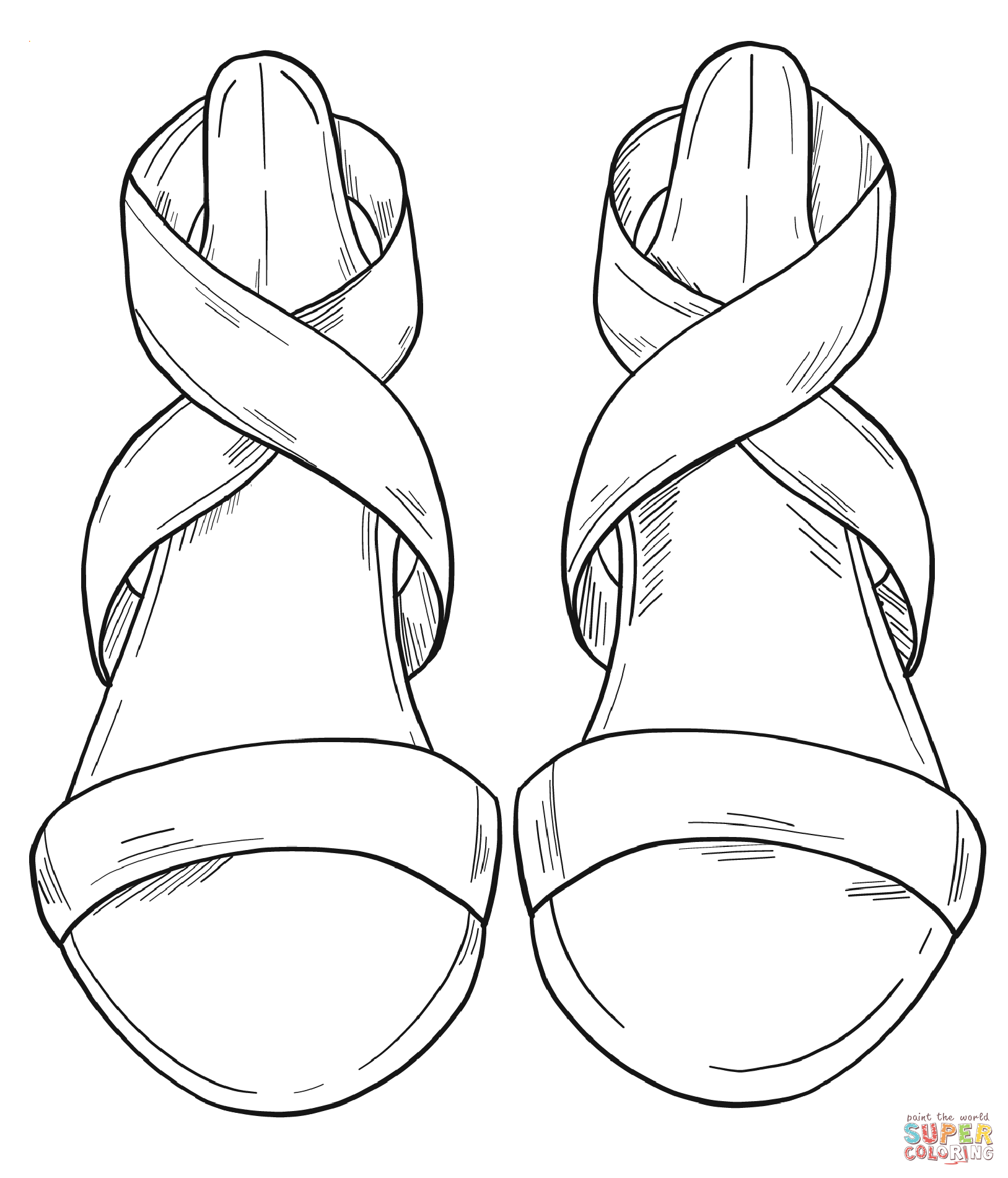 Sandals coloring page | Free Printable ...