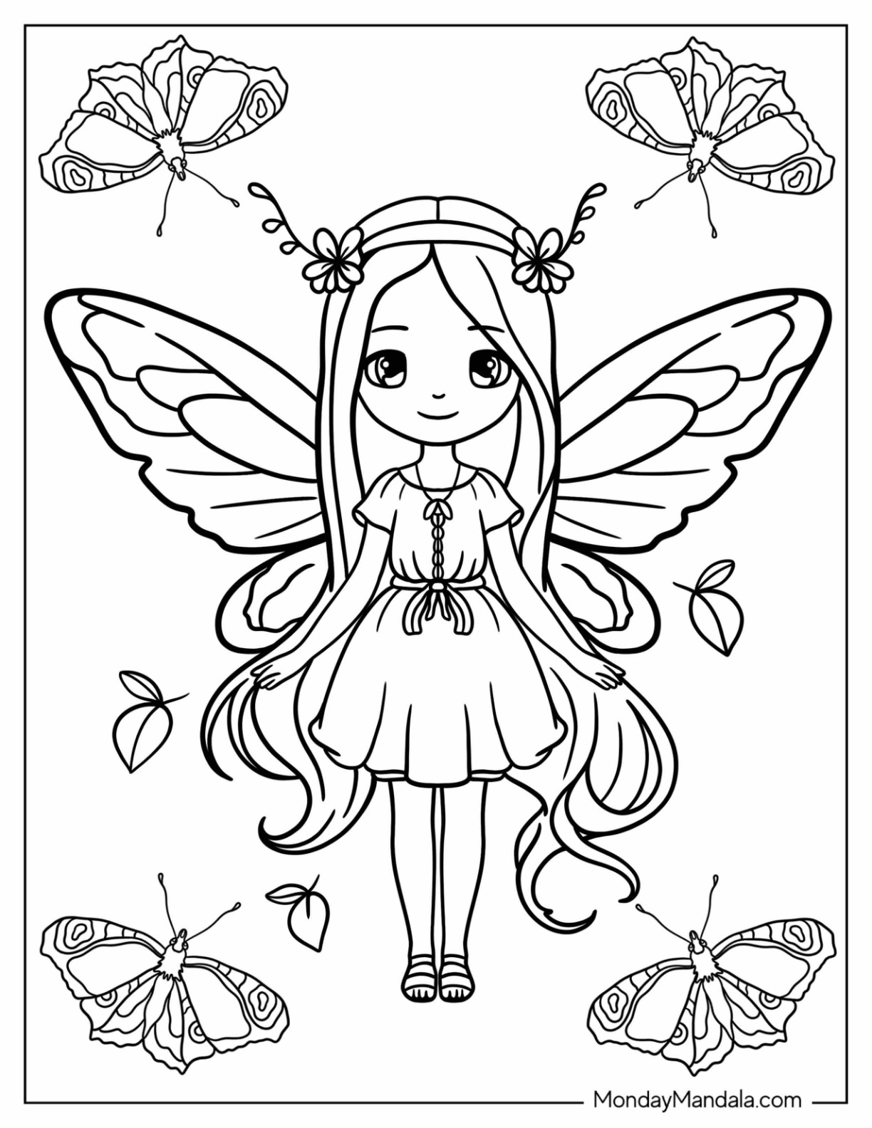 34 Fairy Coloring Pages (Free PDF Printables)