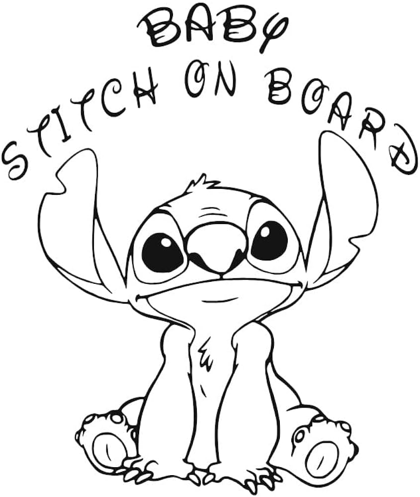 Baby Stitch Coloring Pages - Coloring Nation