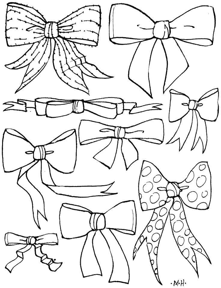 coloring pages Coloring page Bows bows ...