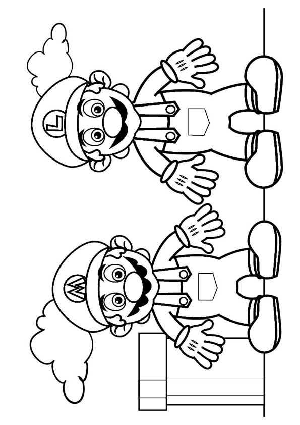 mario-coloring4 - Educational Fun Kids Coloring Pages and Preschool Skills  Worksheets