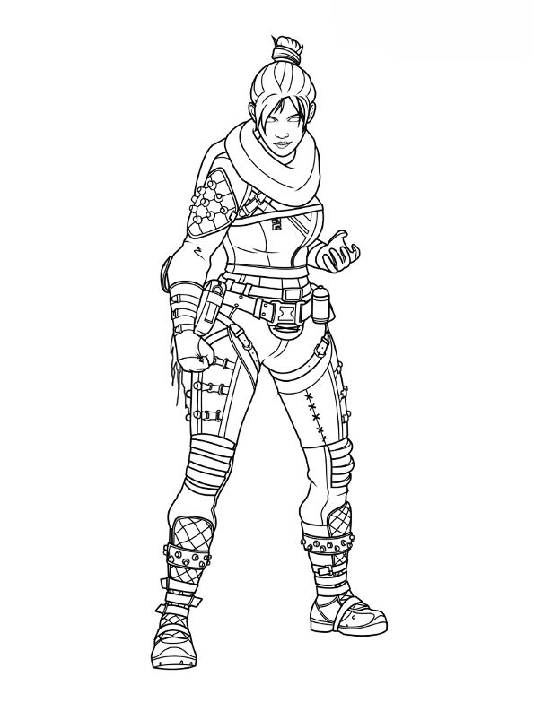 Kids-n-fun.com | Coloring page Apex Legends Wraith