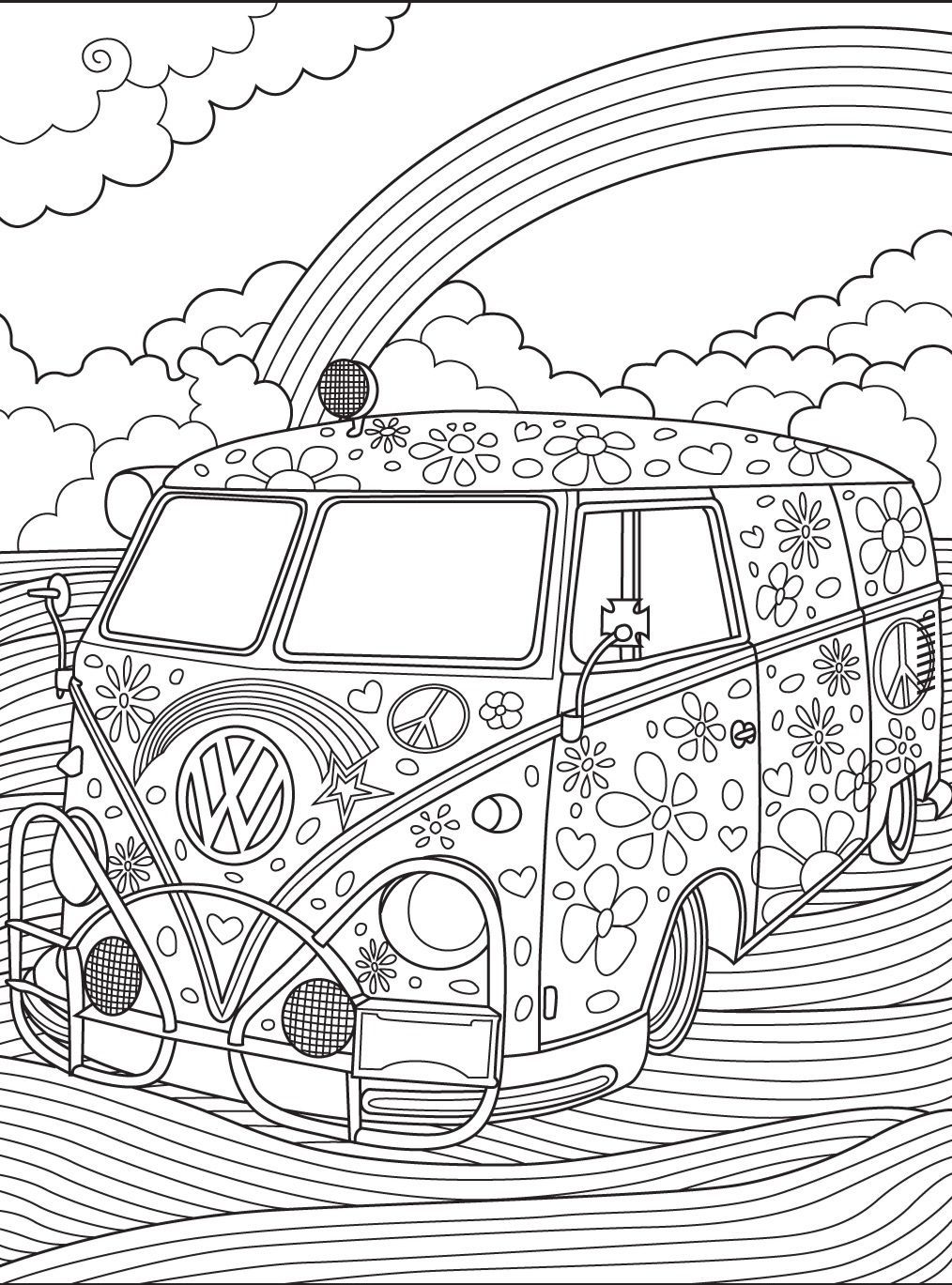 VW Kombi #coloringpage | Colorish: coloring book for adults by GoodSoftTech  | Folhas para colorir, Livro para colorir adulto, Desenhos para colorir  adultos