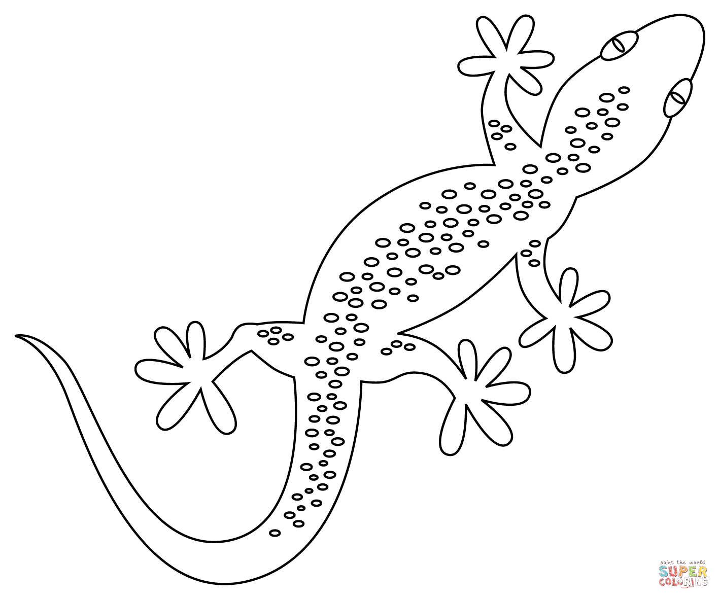 Gecko coloring page | Free Printable Coloring Pages