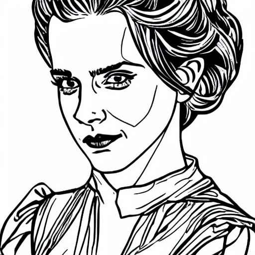 Emma Watson Coloring Pages Coloring Nation