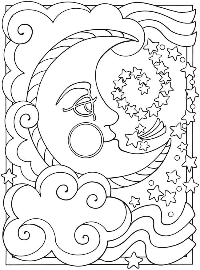 Coloring Pictures Of Sun Moon And Stars - Coloring Pages for Kids ...