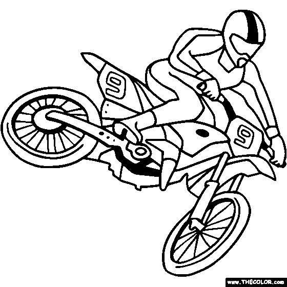 Motocross Bike Coloring Page | Color Motocross | Cross ...