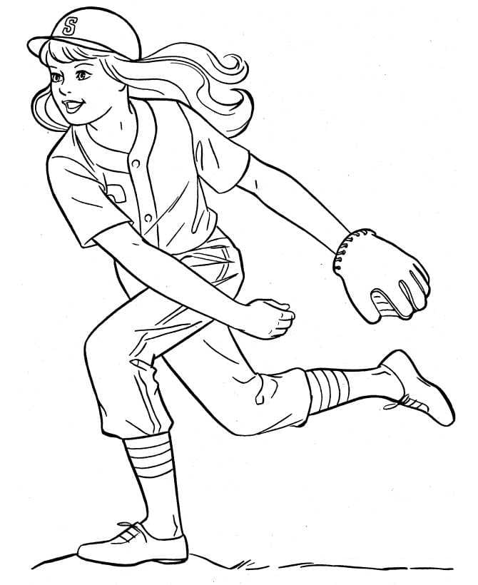 Softball Coloring Pages - Free Printable Coloring Pages for Kids
