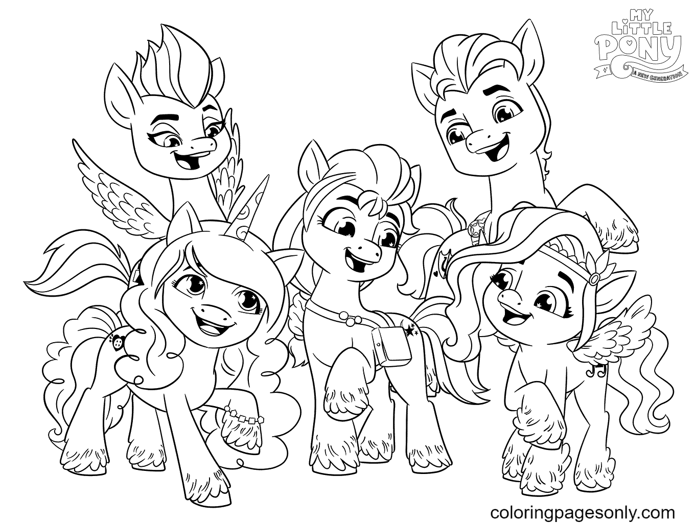 My Little Pony A New Generation Coloring Pages - Coloring Pages For Kids  And Adults