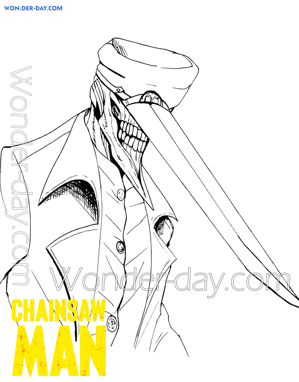 Chainsaw Man coloring pages - Free coloring pages