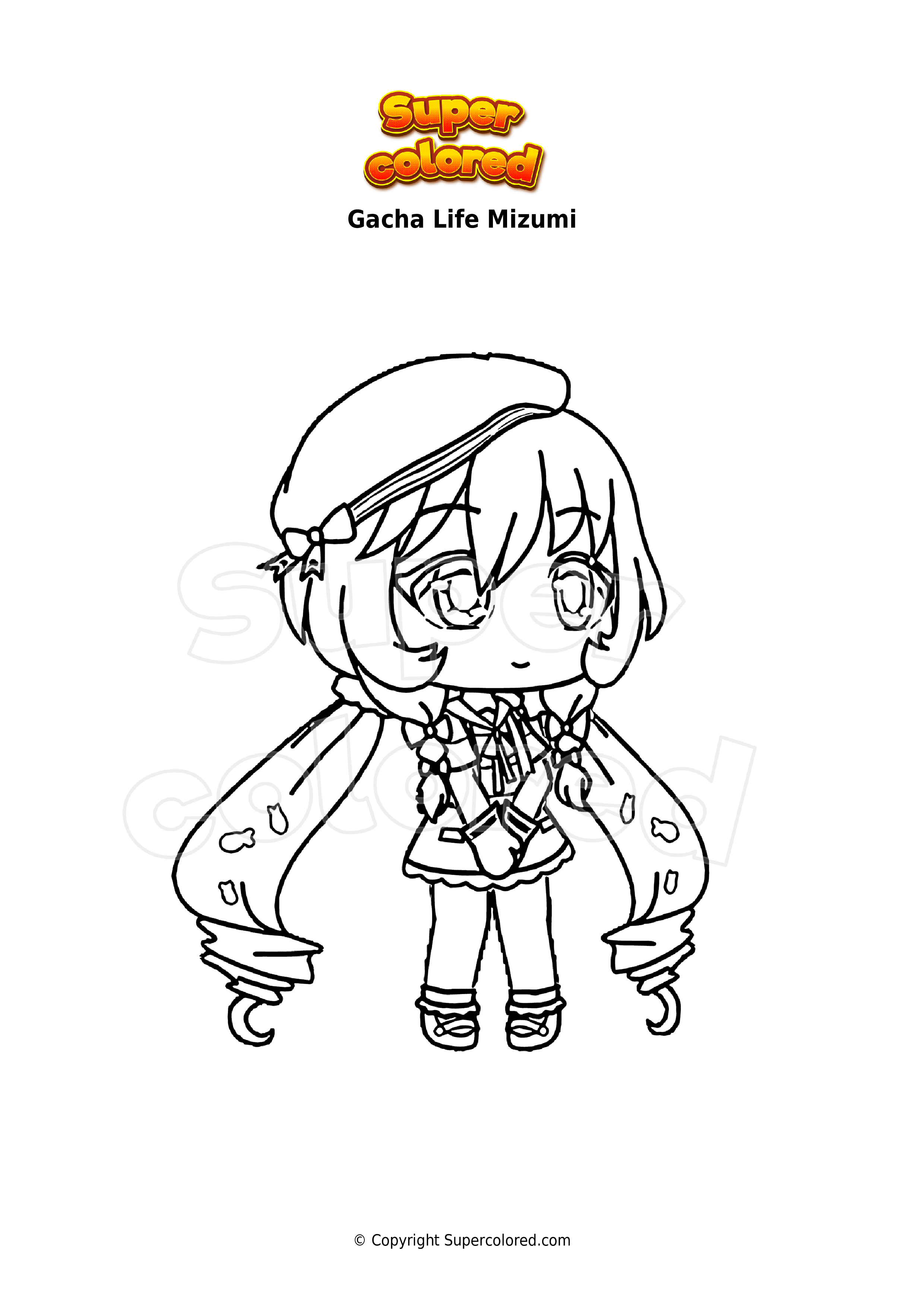 Coloring Pages - Gacha Life - Supercolored