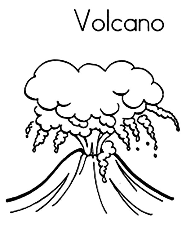 Drawing Volcano #166572 (Nature) – Printable coloring pages